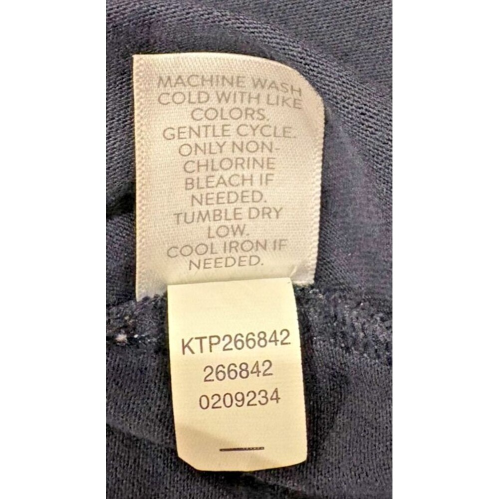 J Jill Women's Shirt SP Small Petite Long Sleeve Navy Blue Tunic Embroidered NWT - Picture 11 of 11